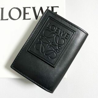 ロエベ(LOEWE)のロエベ トライフォールドウォレット ブラック メンズ アナグラム(折り財布)