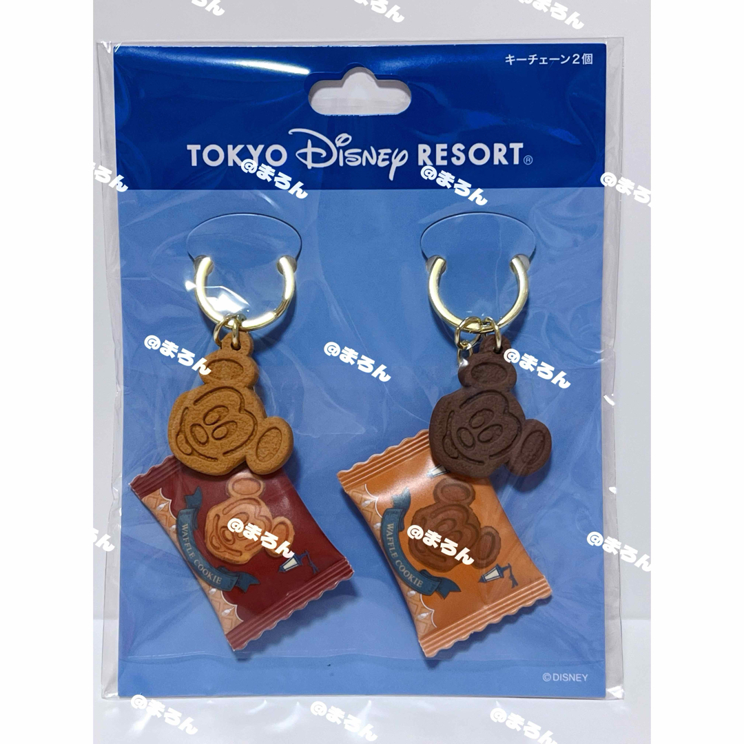 Disney(ディズニー)のパーク フード ワッフル キーホルダー キーチェーン セット ディズニー エンタメ/ホビーのアニメグッズ(キーホルダー)の商品写真