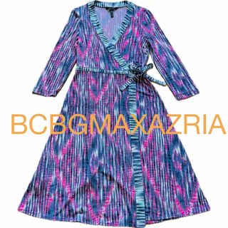 ビーシービージーマックスアズリア(BCBGMAXAZRIA)のBCBGMAXAZRIA ラップワンピース　XS インポート　ジャージー素材　(その他)