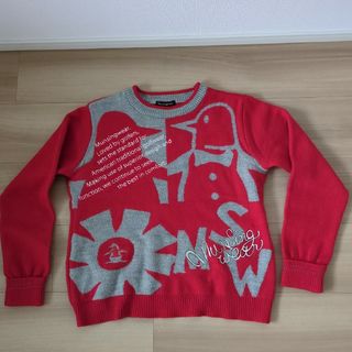 マンシングウェア(Munsingwear)のマンシングウェア　Munsingwear  赤とグレーのセーターＭ(ニット/セーター)