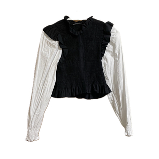 ザラ(ZARA)のZARA ruffle blouse(シャツ/ブラウス(長袖/七分))
