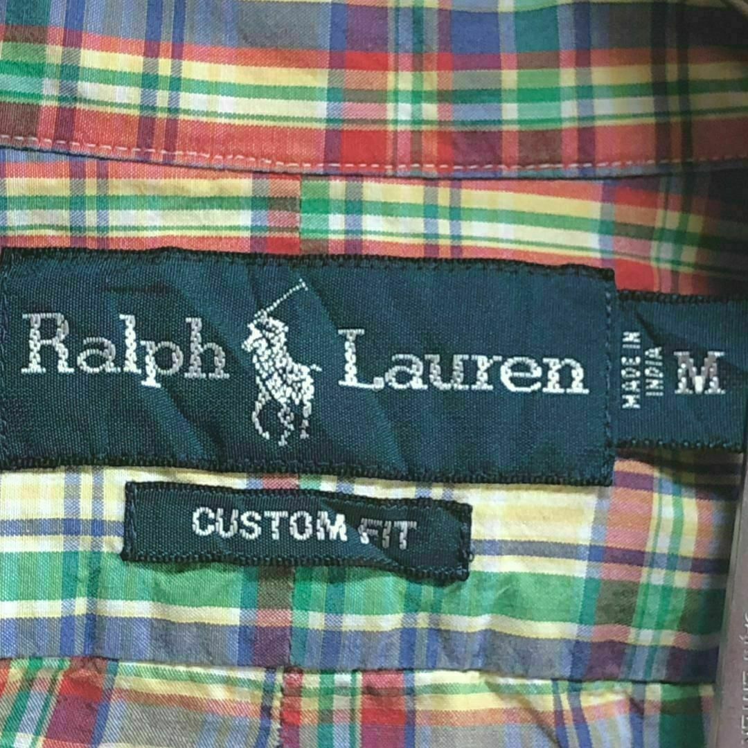 Ralph Lauren(ラルフローレン)の71X春秋ラルフローレン マルチカラーBD長袖シャツ ポニー刺繍 古着 レディースのトップス(シャツ/ブラウス(長袖/七分))の商品写真