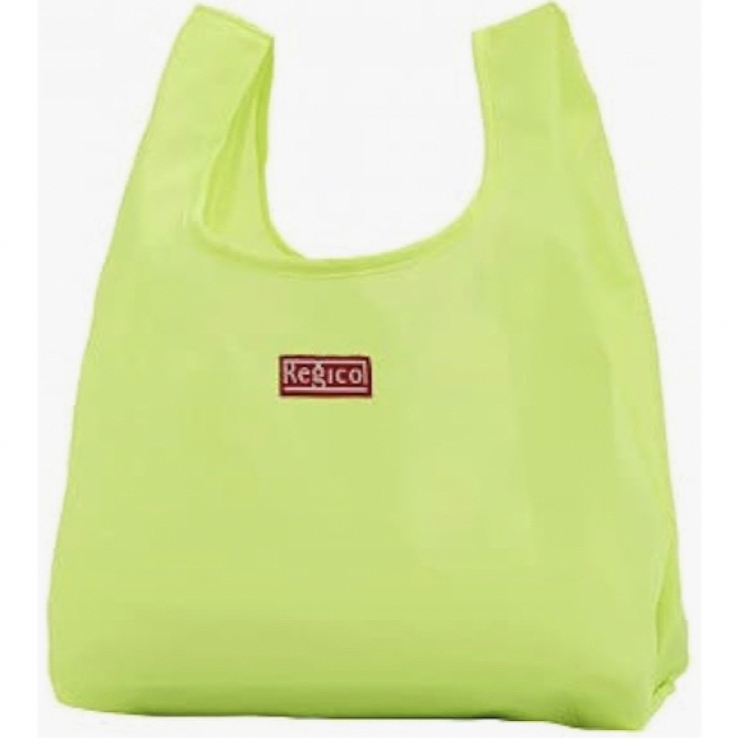 新品 レジ袋サイズのマチ付きエコバッグ レジコ 蛍光イエロー色 オシャレに メンズのバッグ(エコバッグ)の商品写真