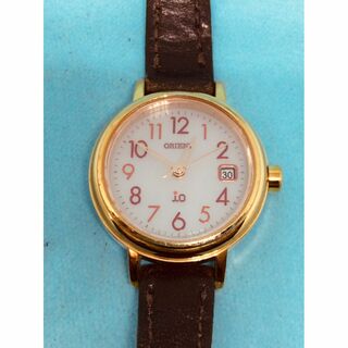 ORIENT - E28）ソーラー(*'▽')オリエントIOディト・ソーラーゴールドレディス腕時計