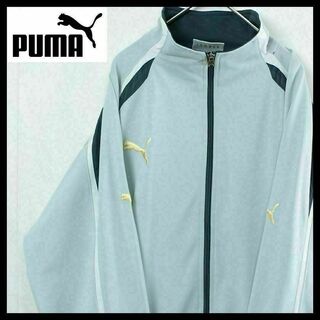 PUMA - 【PUMA】90s プーマ くすみブルー トラックジャケット 古着 