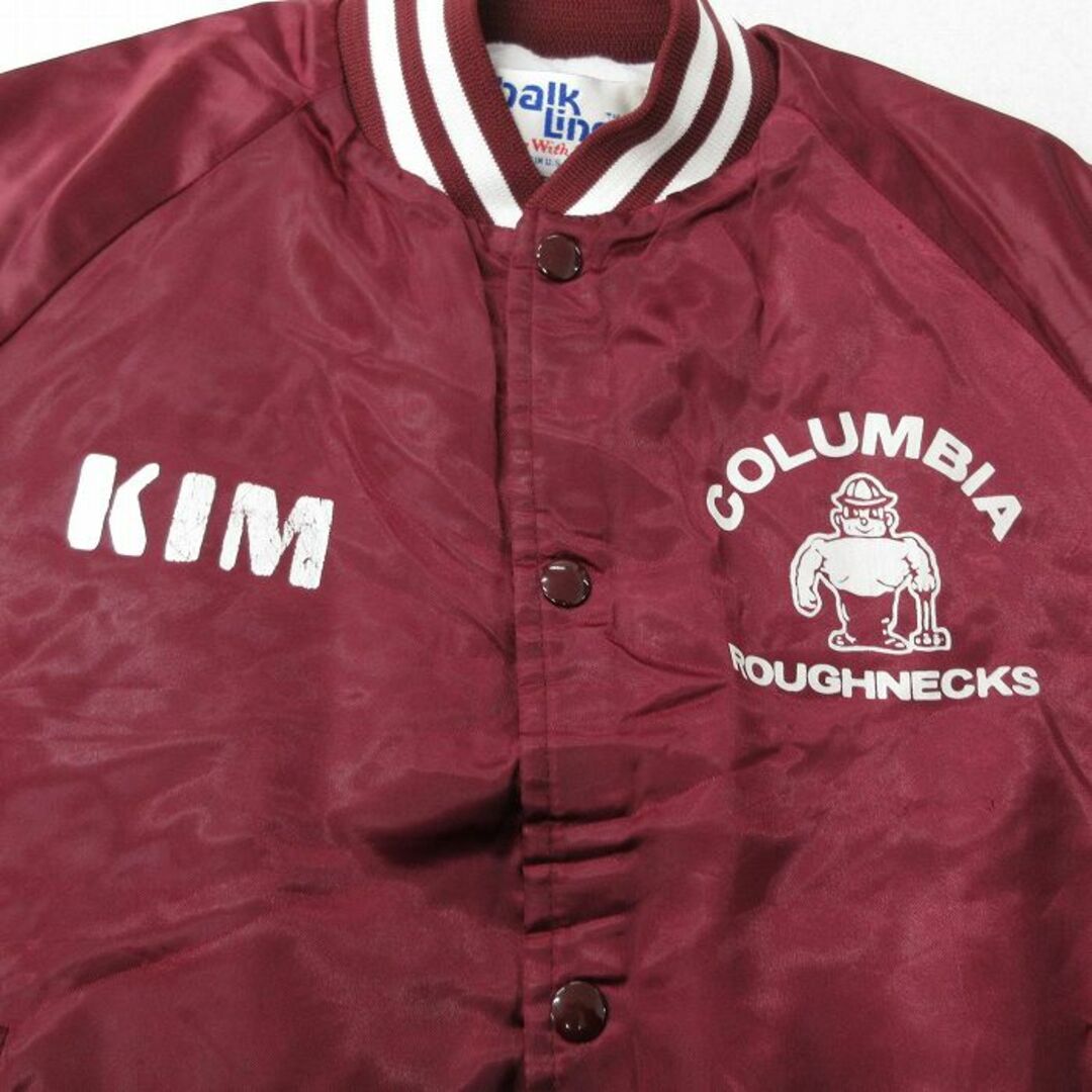 Columbia(コロンビア)の古着 チョークライン 長袖 ナイロン ジャケット キッズ ボーイズ 子供服 90年代 90s コロンビア COLUMBIA ラグラン USA製 エンジ他 23nov15 キッズ/ベビー/マタニティのベビー服(~85cm)(シャツ/カットソー)の商品写真