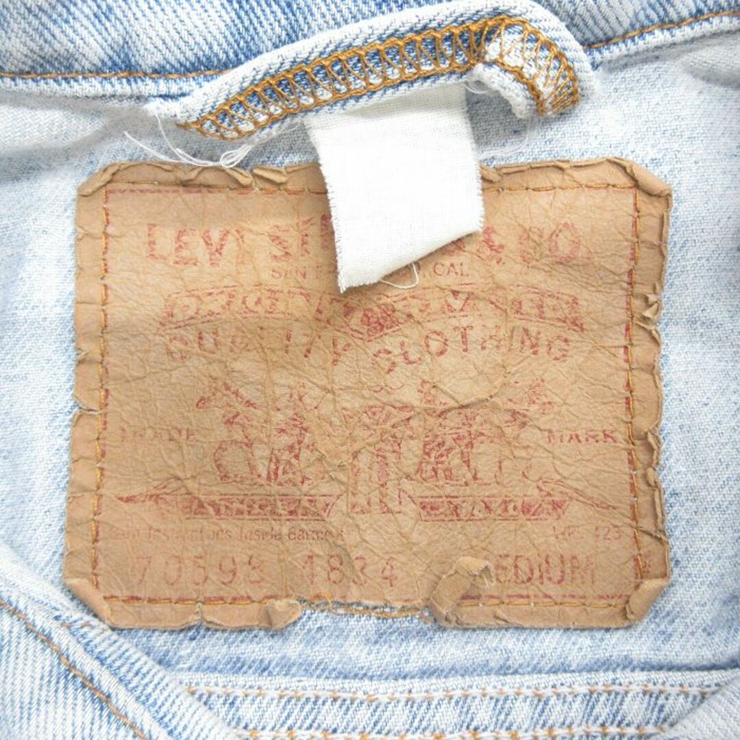 Levi's(リーバイス)のXL★古着 リーバイス Levis 70598 長袖 ジージャン メンズ 00年代 00s 薄紺 ネイビー デニム 23nov14 中古 アウター Gジャン ジャケット メンズのジャケット/アウター(ダッフルコート)の商品写真