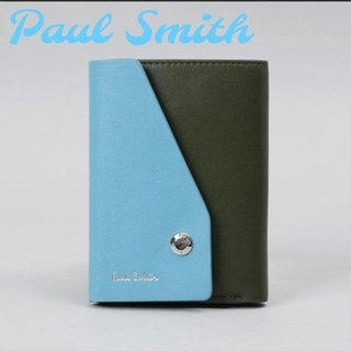 ポールスミス(Paul Smith)の【PAUL SMITH】3つ折り 財布 ウォレット ブラック ブルー シンプル(財布)