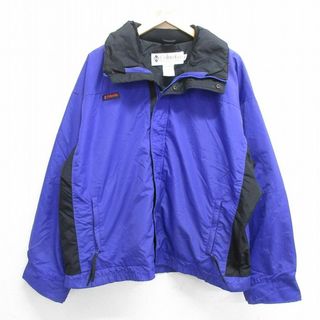 コロンビア(Columbia)のXL★古着 コロンビア COLUMBIA 長袖 ナイロン ジャケット メンズ 90年代 90s 大きいサイズ 紫他 パープル 23nov15 中古 アウター(ダッフルコート)