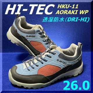 ハイテック(HI-TEC)の26.0cm 透湿防水 ハイテック HKU11 アオラキ　WP　BL/RD/WH(スニーカー)