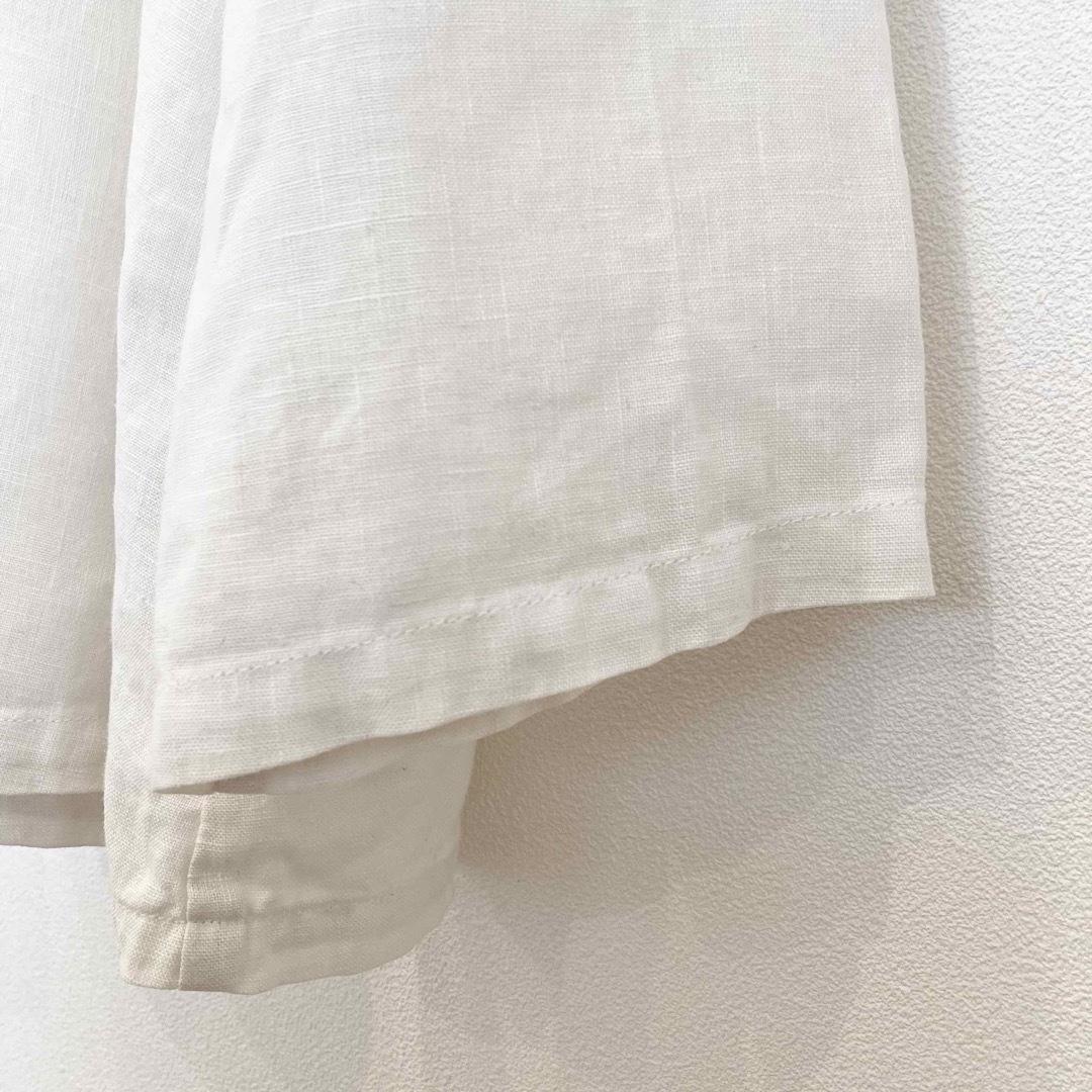 nest Robe(ネストローブ)のネストローブ　ノーカラーシャツ　ブラウス　ホワイト レディースのトップス(シャツ/ブラウス(長袖/七分))の商品写真