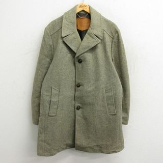 ウールリッチ(WOOLRICH)のXL★古着 ウールリッチ WOOLRICH 長袖 ウール ジャケット コート メンズ 80年代 80s ロング丈 薄緑系 グリーン 23nov15 中古 アウター(ダッフルコート)