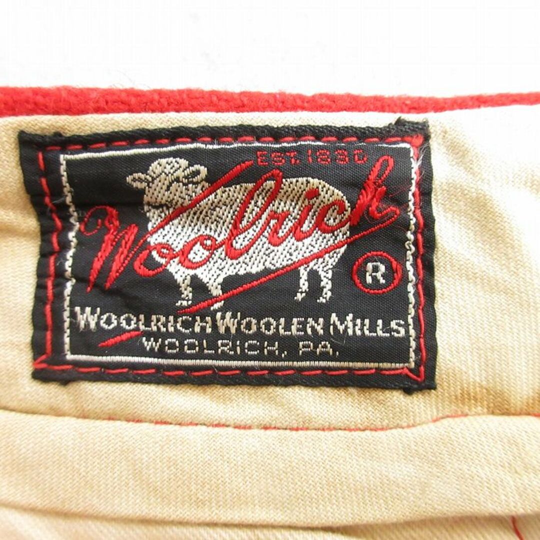 WOOLRICH(ウールリッチ)のW34★古着 ウールリッチ WOOLRICH ビンテージ ハンティング パンツ メンズ 50年代 50s ウール タロン 赤 レッド 23nov13 中古 ボトムス ロング メンズのパンツ(ワークパンツ/カーゴパンツ)の商品写真