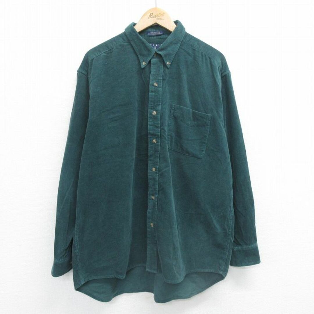 XL☆古着 長袖 シャツ メンズ コーデュロイ 大きいサイズ XL☆古着 長袖 シャツ メンズ コーデュロイ 大きいサイズ