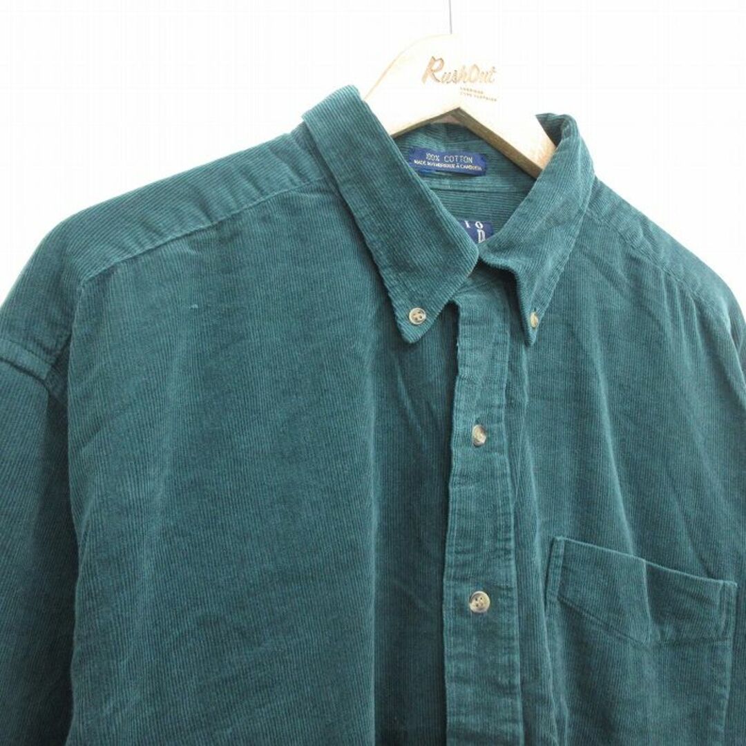 XL☆古着 長袖 シャツ メンズ コーデュロイ 大きいサイズ XL☆古着 長袖 シャツ メンズ コーデュロイ 大きいサイズ