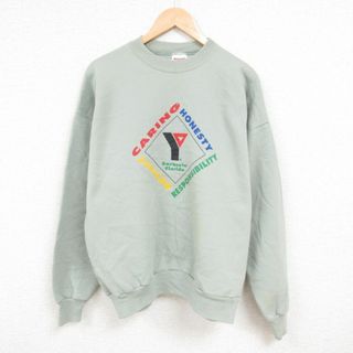 ヘインズ(Hanes)のXL★古着 ヘインズ Hanes 長袖 スウェット メンズ 00年代 00s フロリダ サラソータ 大きいサイズ クルーネック 薄緑 グリーン 23nov15 中古 スエット トレーナー トップス(パーカー)