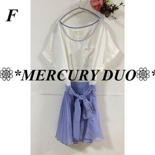 マーキュリーデュオ(MERCURYDUO)のMERCURY DUOワンピース　半袖　　シフォンスカート　(ミニワンピース)