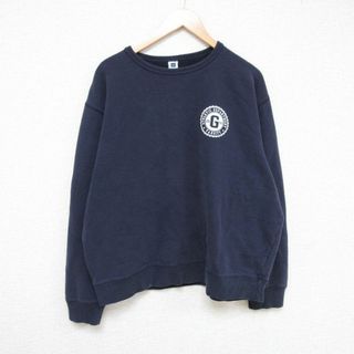 GAP - XL★古着 ギャップ GAP 長袖 スウェット メンズ 00年代 00s ATHLETIC DEPARTMENT 大きいサイズ クルーネック 紺 ネイビー 23nov18 中古 スエット トレーナー トップス