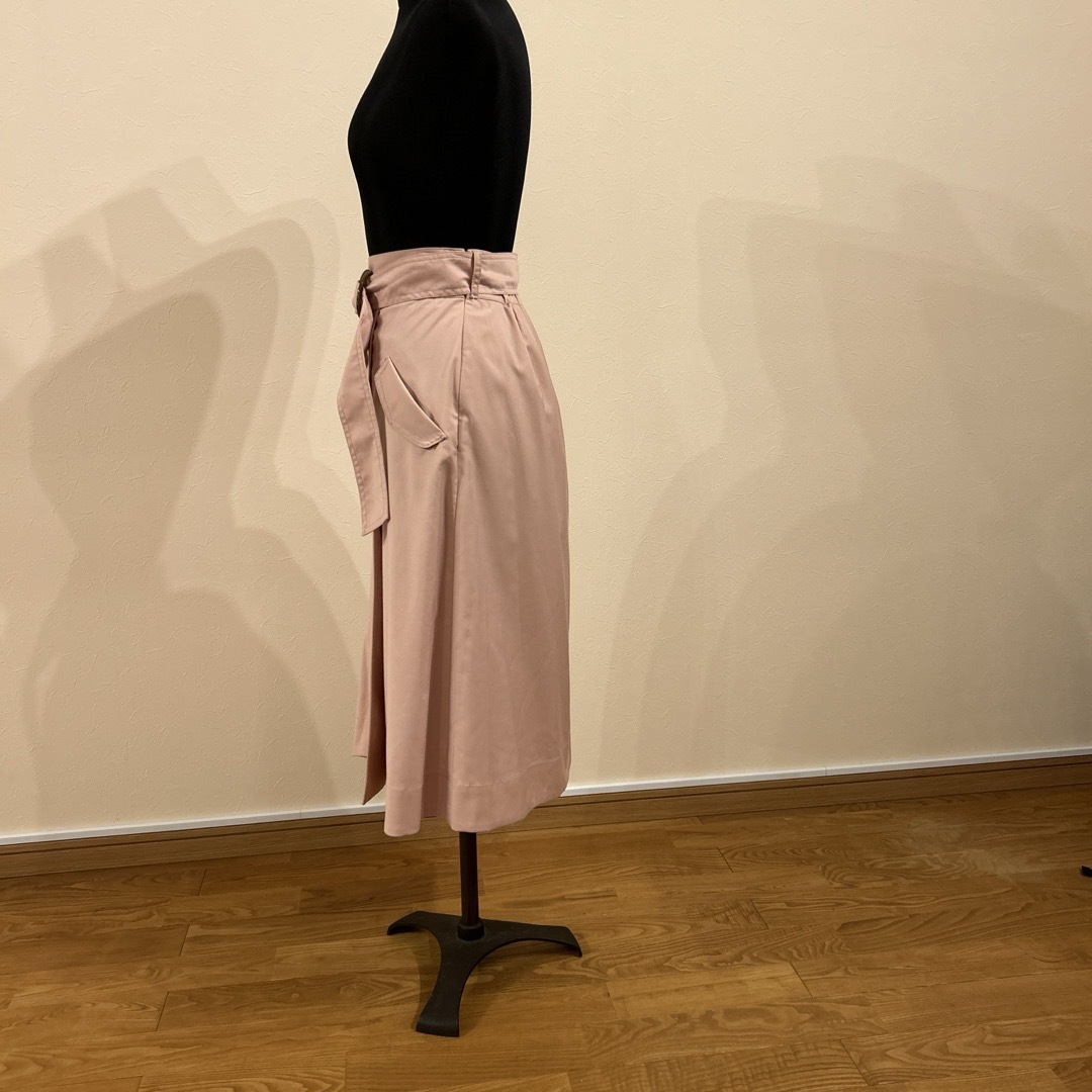 WILLSELECTION(ウィルセレクション)のウィルセレクション　アシンメトリートレンチスカート　ピンク レディースのスカート(ロングスカート)の商品写真