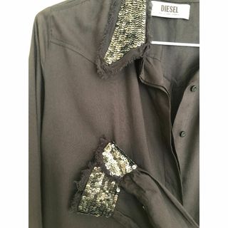 ディーゼル(DIESEL)の【DIESEL】スパンコール付ブラウス　　シャツ　レディース 　ディーゼル(シャツ/ブラウス(長袖/七分))