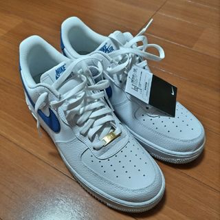 ナイキ(NIKE)のナイキ エアフォース１'07 ロイヤル ブルー 白 青(スニーカー)