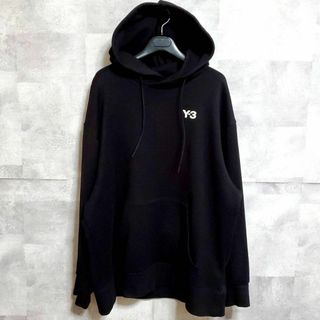 ワイスリー(Y-3)の美品 2XL ワイスリー × アディダス コラボ フーディー 黒 胸元 ロゴ(パーカー)