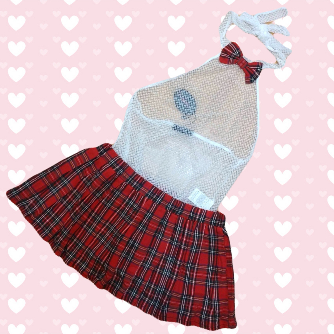 【新品】XS コスプレ 制服 スケスケ ミニスカ シースルー クロッチスナップ エンタメ/ホビーのコスプレ(衣装一式)の商品写真