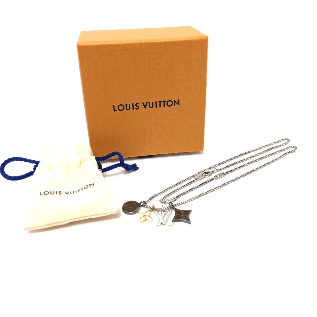 LOUIS VUITTON(ルイヴィトン)のルイヴィトン LOUIS VUITTON ペンダント LV インスティンクト M00521 メタル シルバー クローム ネックレス メタル シルバー×ゴールド×ブラック メンズのアクセサリー(ネックレス)の商品写真