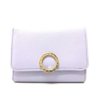 ブルガリ(BVLGARI)のブルガリ BVLGARI ブルガリブルガリ 289369 コンパクトウォレット ファスナー小銭入れ付き 3つ折り財布 レザー パープル(財布)