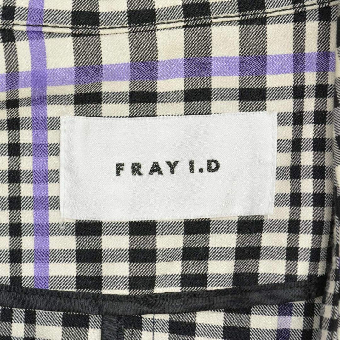 FRAY I.D(フレイアイディー)の【FRAYI.D】チェックフレアトレンチコート レディースのジャケット/アウター(トレンチコート)の商品写真