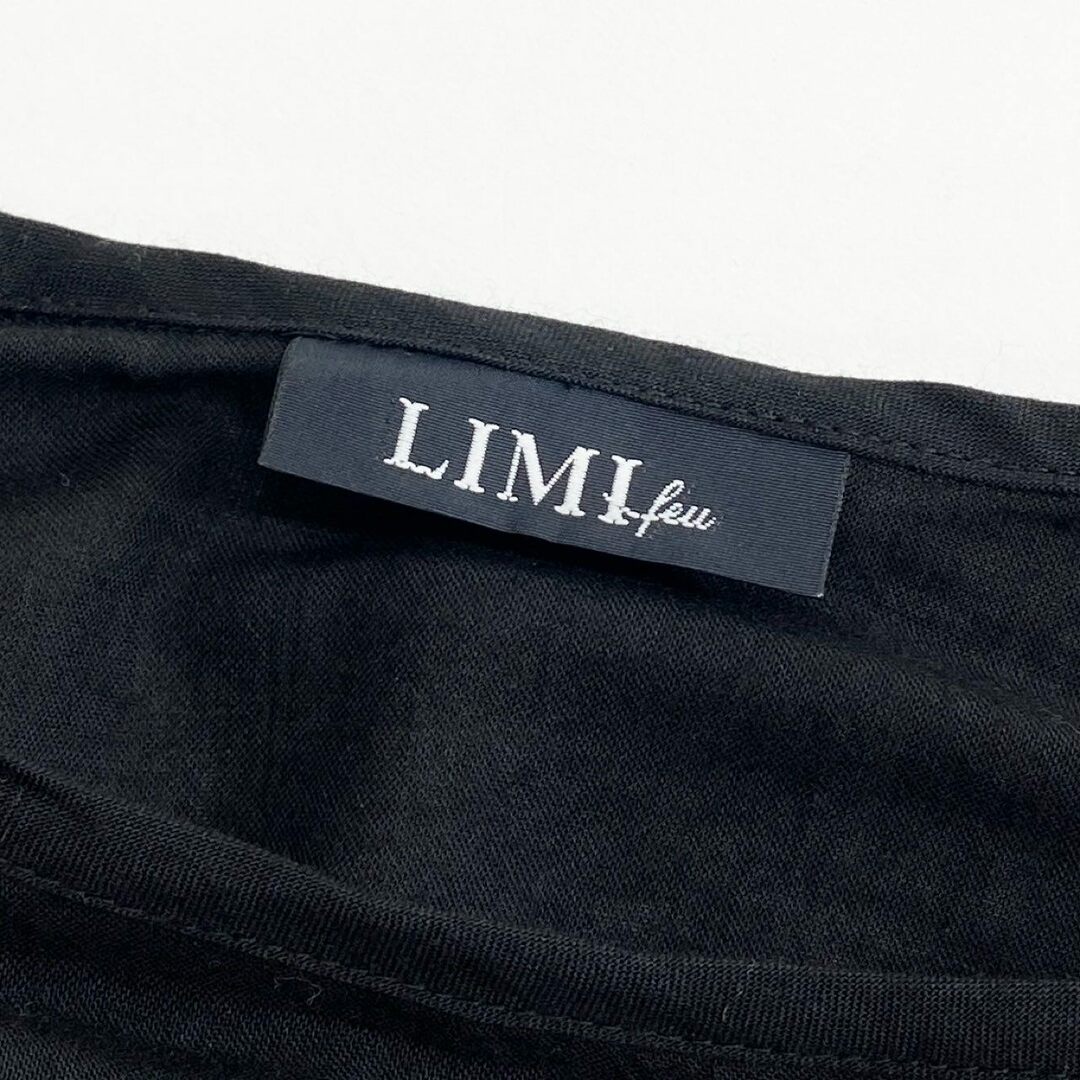 LIMI feu(リミフゥ)の40c23 LIMI feu リミフゥ サスペンダー入り ドレープトップ 2 ブラック ブラウス YOHJI YAMAMOTO ヨウジヤマモト レディースのトップス(その他)の商品写真