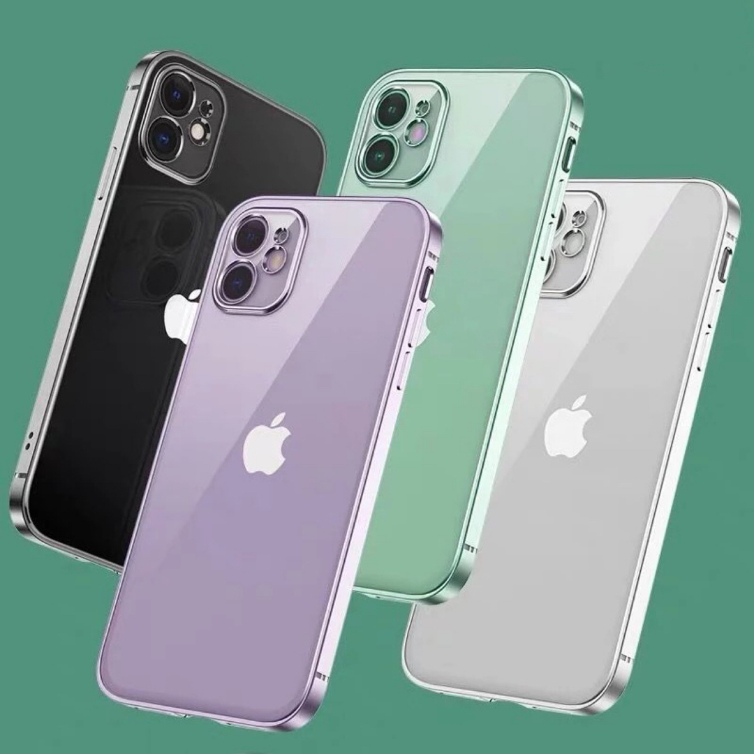 売れてます‼️クリア 透明 メタリック シンプル iPhone ケース  スマホ/家電/カメラのスマホアクセサリー(iPhoneケース)の商品写真