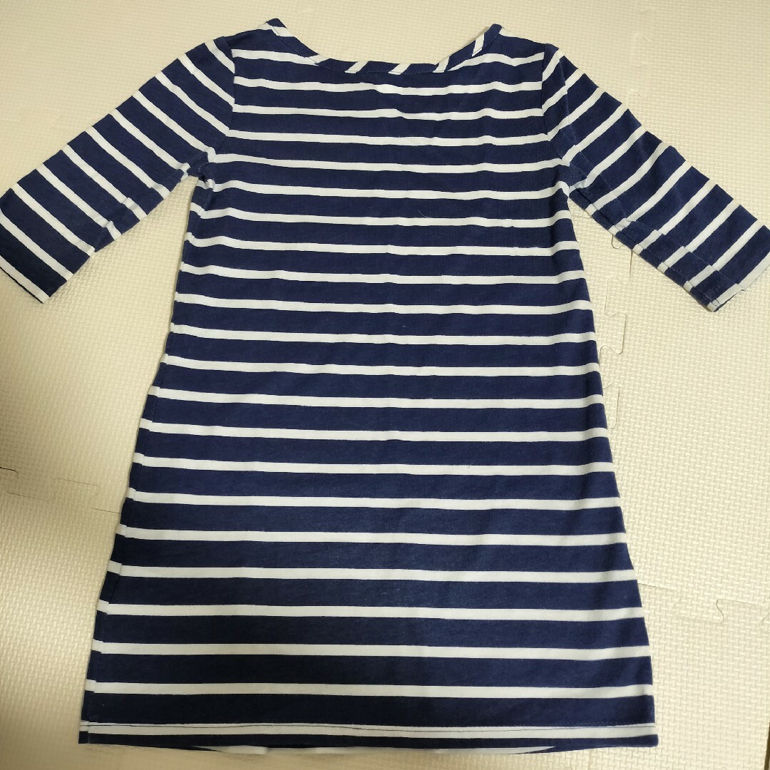 Old Navy(オールドネイビー)のオールドネイビー　長袖ボーダーワンピース キッズ/ベビー/マタニティのキッズ服女の子用(90cm~)(ワンピース)の商品写真