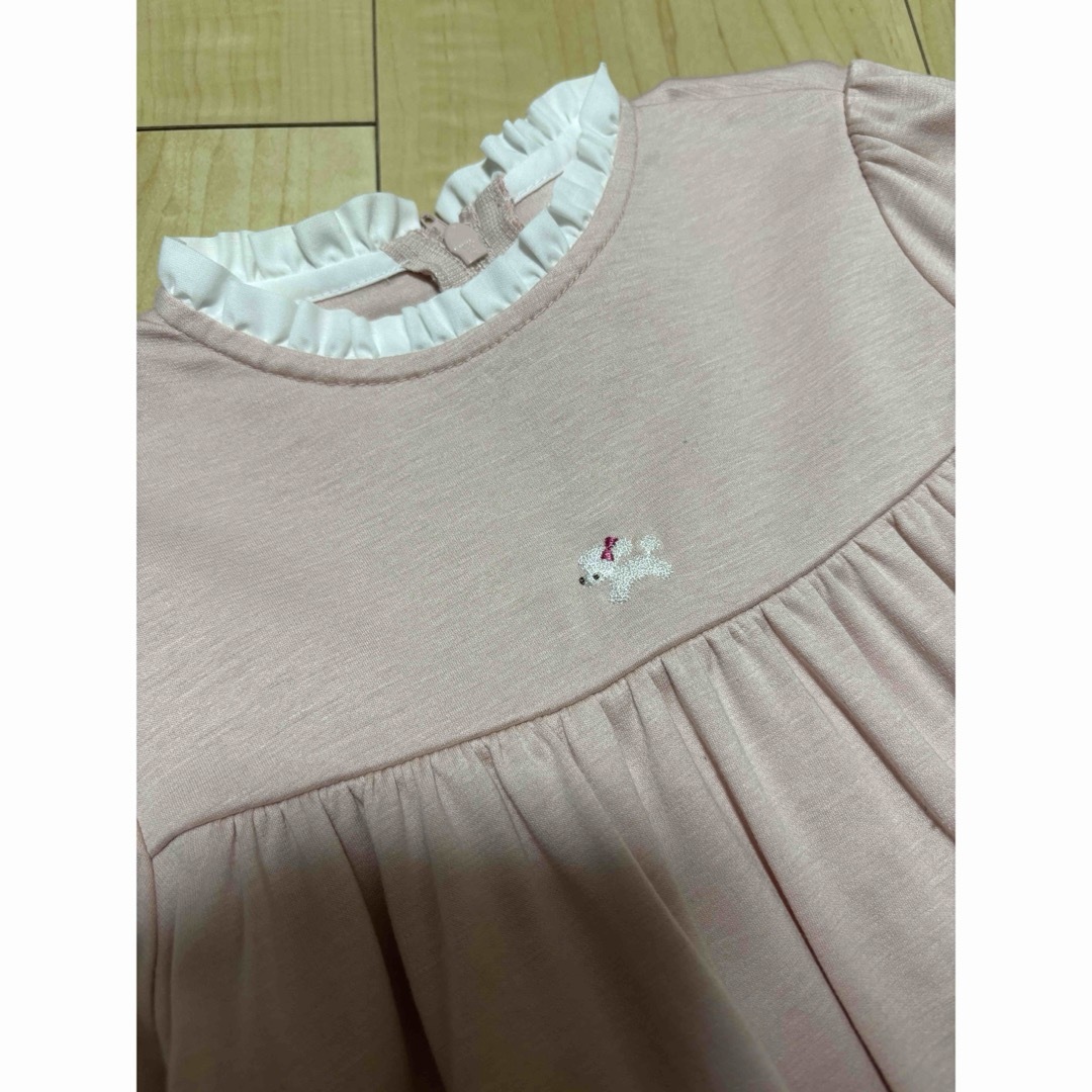 familiar(ファミリア)のファミリア　フリル襟ワンピース　テリア　90 キッズ/ベビー/マタニティのキッズ服女の子用(90cm~)(ワンピース)の商品写真