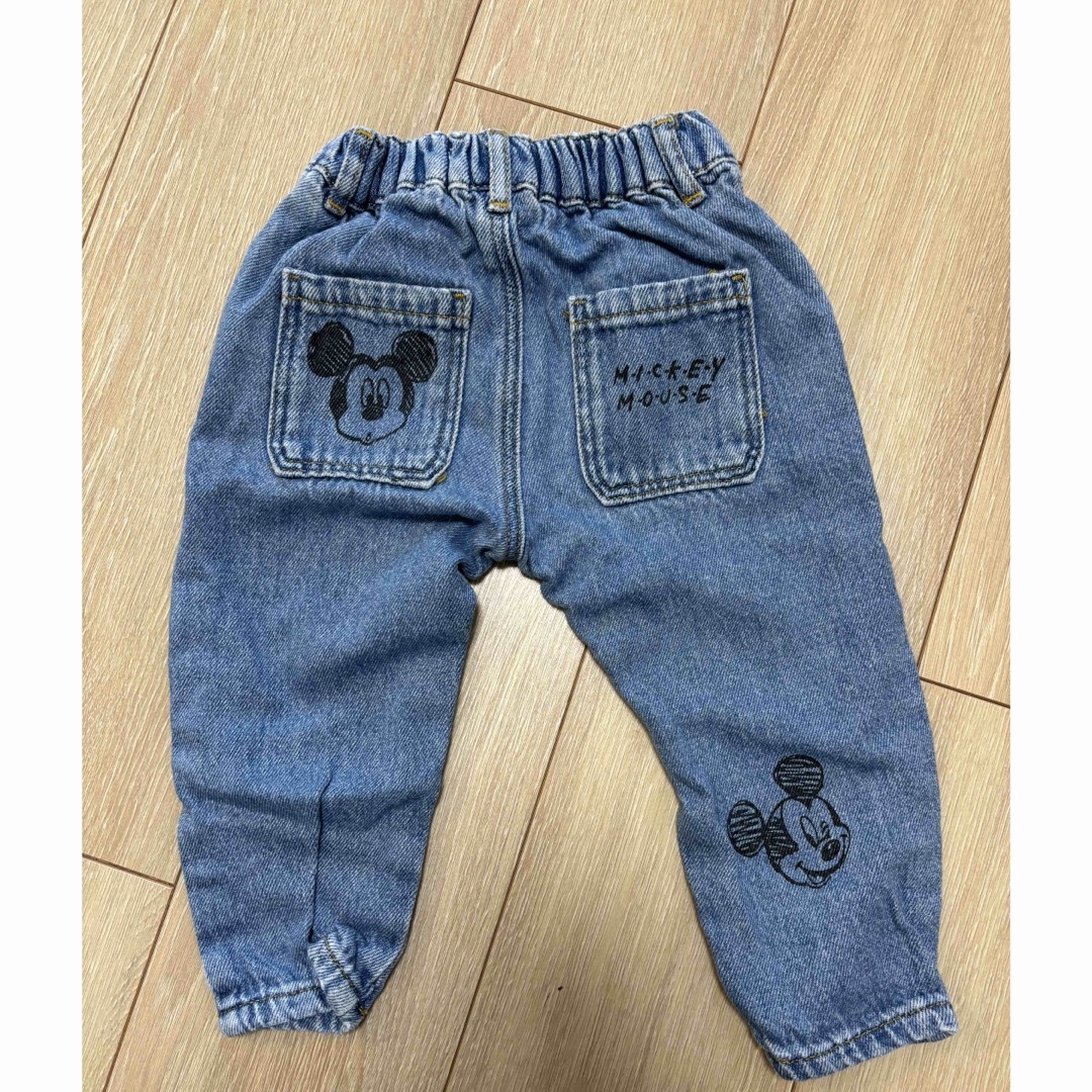 ZARA KIDS(ザラキッズ)のZARAキッズ ミッキーデニム キッズ/ベビー/マタニティのキッズ服男の子用(90cm~)(パンツ/スパッツ)の商品写真