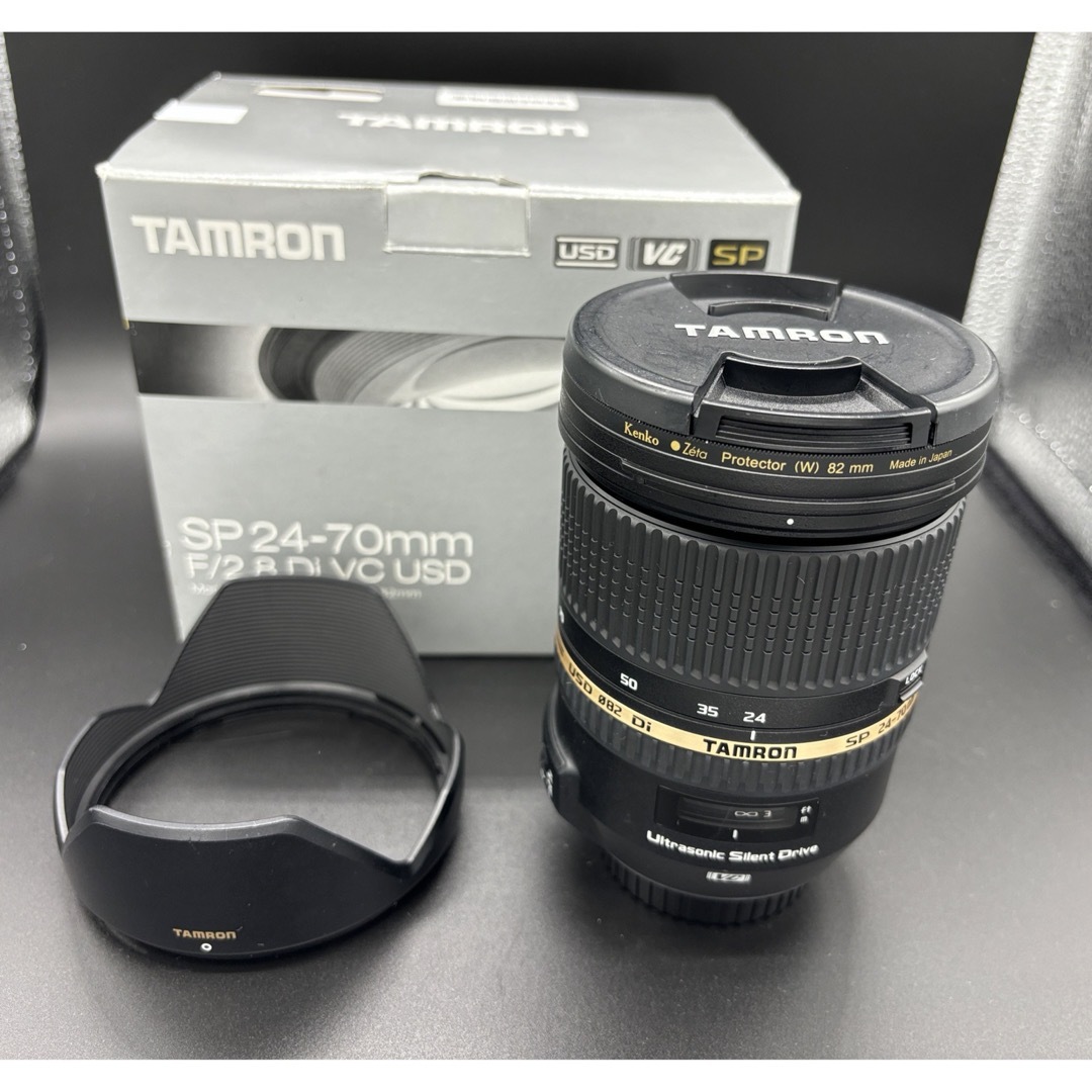 TAMRON(タムロン)の〈中古美品〉タムロンSP 24-70mm F2.8 VCキヤノン EFマウント用 スマホ/家電/カメラのカメラ(レンズ(ズーム))の商品写真