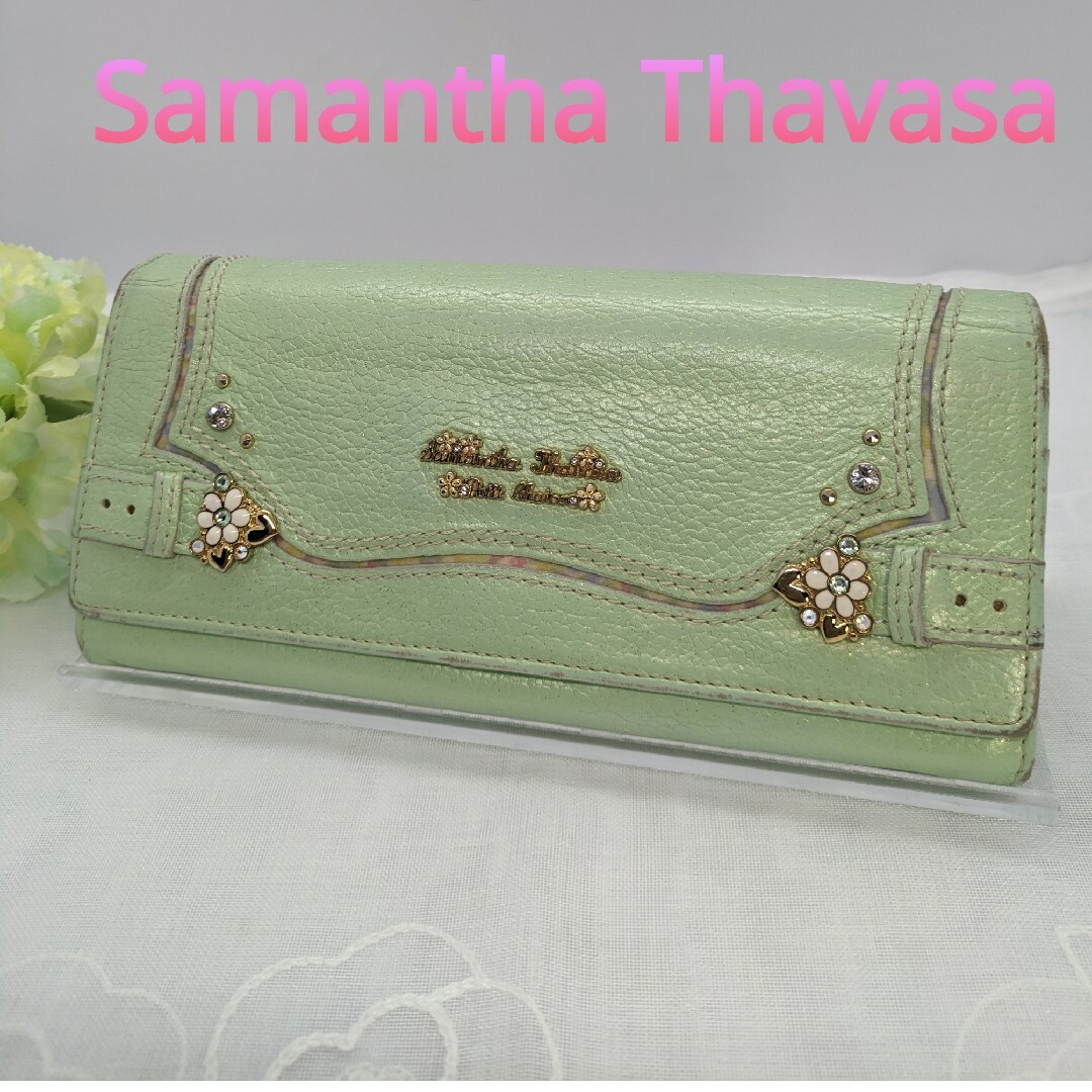 Samantha Thavasa(サマンサタバサ)のSamantha Thavasa　長財布　ラメ入り　フラップ長財布　柔らか革 レディースのファッション小物(財布)の商品写真