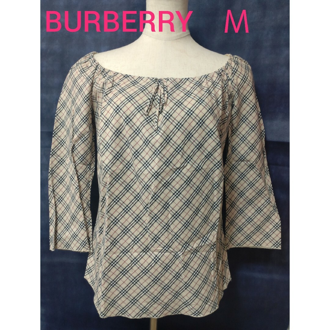 BURBERRY BLUE LABEL(バーバリーブルーレーベル)のバーバリー ノバチェック 長袖トップス① 38 レディースのトップス(カットソー(長袖/七分))の商品写真