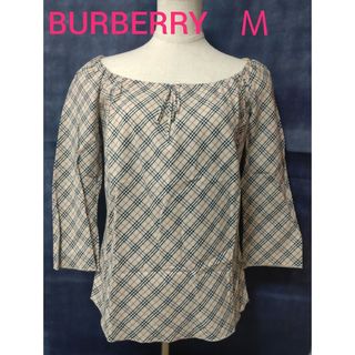 バーバリーブルーレーベル(BURBERRY BLUE LABEL)のバーバリー ノバチェック 長袖トップス① 38(カットソー(長袖/七分))