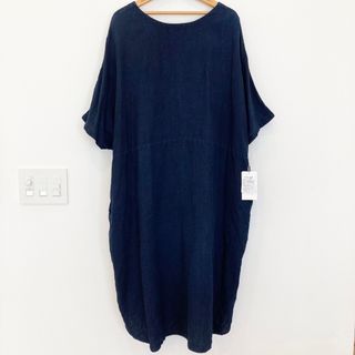 ネストローブ(nest Robe)のネストローブ　2way ロングワンピース　ネイビー　タグ付き(ロングワンピース/マキシワンピース)