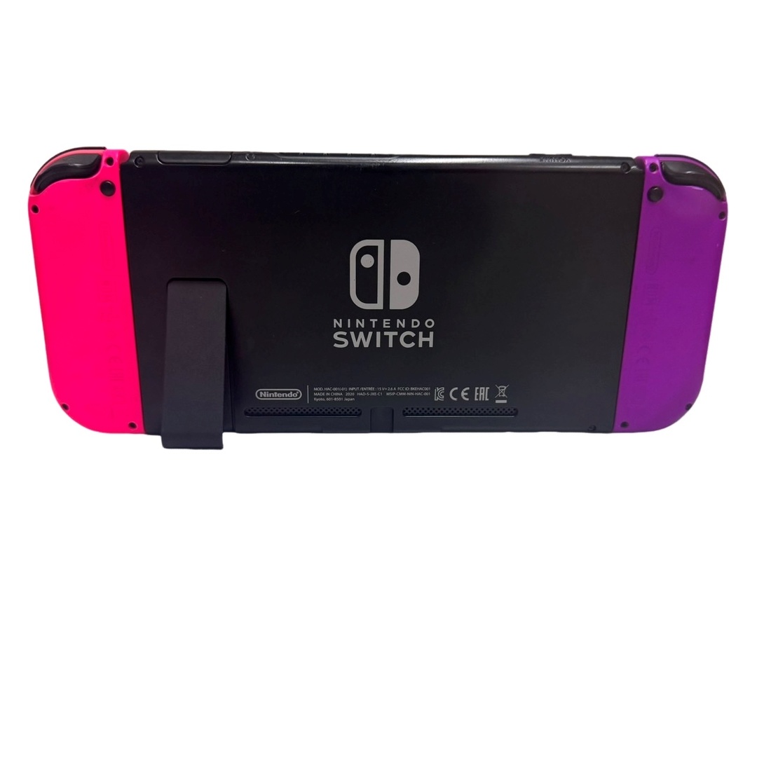 Nintendo Switch(ニンテンドースイッチ)のNintendo Switch HAC-001(-01) レッド＆パープル 動作確認済み ケース付き バッテリー強化版 ニンテンドー スイッチ 【中古】 12403K317 エンタメ/ホビーのゲームソフト/ゲーム機本体(家庭用ゲーム機本体)の商品写真