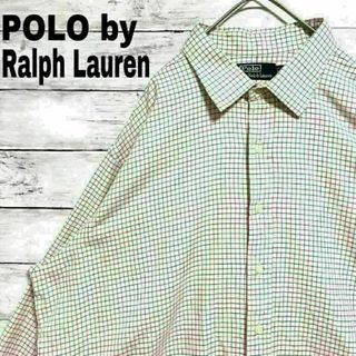 ポロラルフローレン(POLO RALPH LAUREN)のv25 US古着　ポロラルフローレン 長袖シャツ 刺繍ロゴ　2XBIG(シャツ)