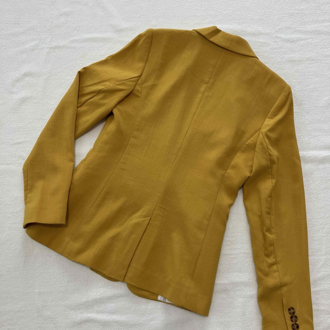 ネクストテーラリング レディース　ジャケット　Sサイズ　イエロー　黄色　無地 レディースのジャケット/アウター(テーラードジャケット)の商品写真