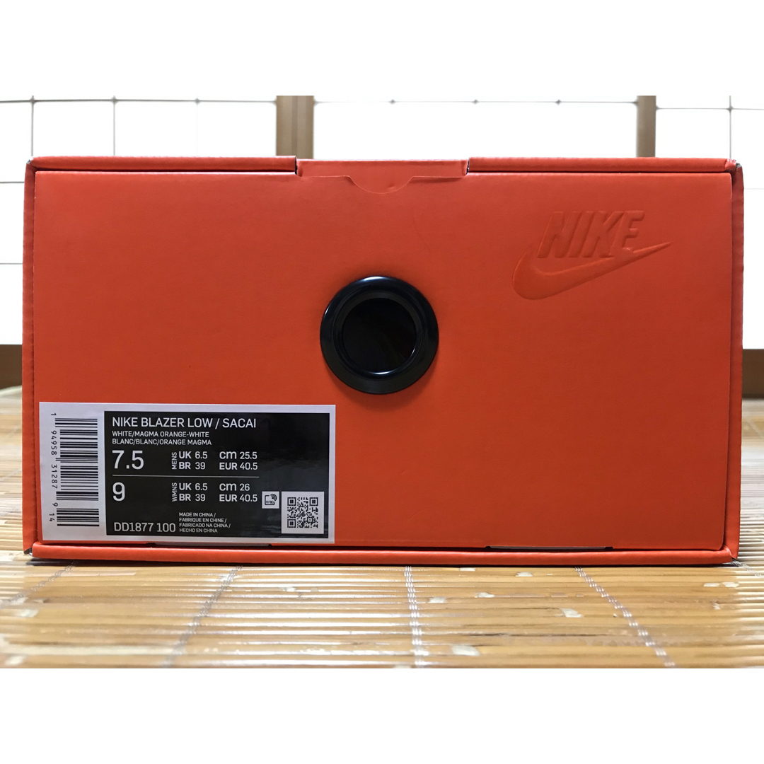 NIKE(ナイキ)のNIKE BLAZER LOW SACAI MAGMA ORANGE 25.5 メンズの靴/シューズ(スニーカー)の商品写真