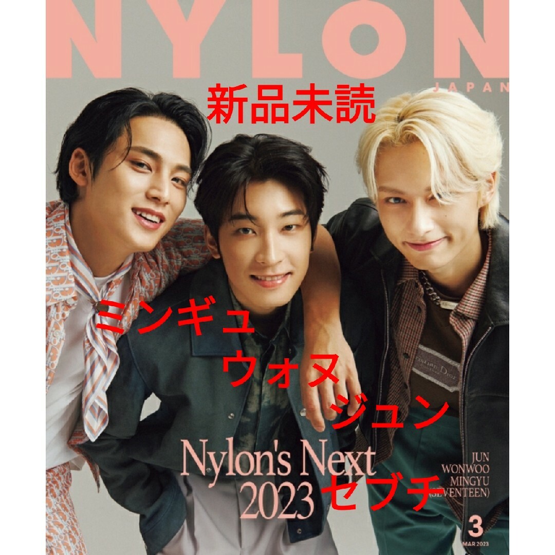 SEVENTEEN(セブンティーン)の新品 NYLON JAPAN ナイロンジャパン ジュン ウォヌ ミンギュ セブチ エンタメ/ホビーの雑誌(アート/エンタメ/ホビー)の商品写真