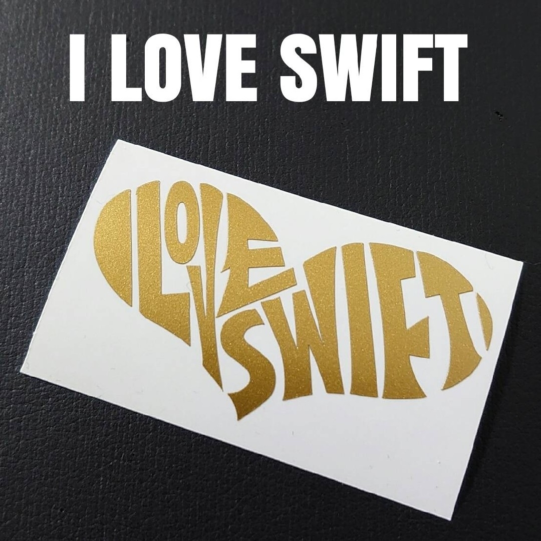 お薦め人気商品‼️【I LOVE SWIFT】カッティングステッカー 自動車/バイクの自動車(車外アクセサリ)の商品写真