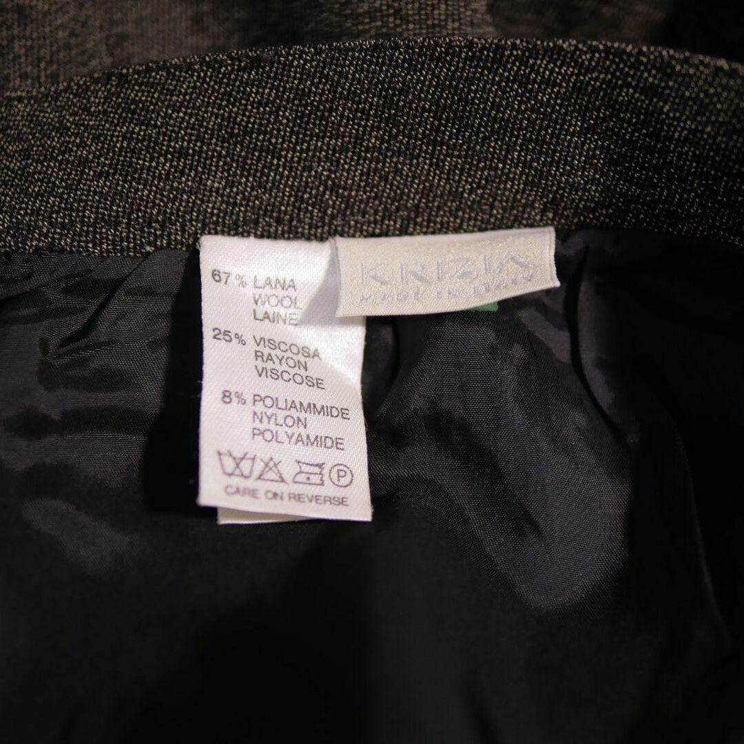KRIZIA(クリツィア)の美品 クリツィア セットアップ スカート ジャケット スーツ 羊毛 ブラウン L レディースのフォーマル/ドレス(スーツ)の商品写真