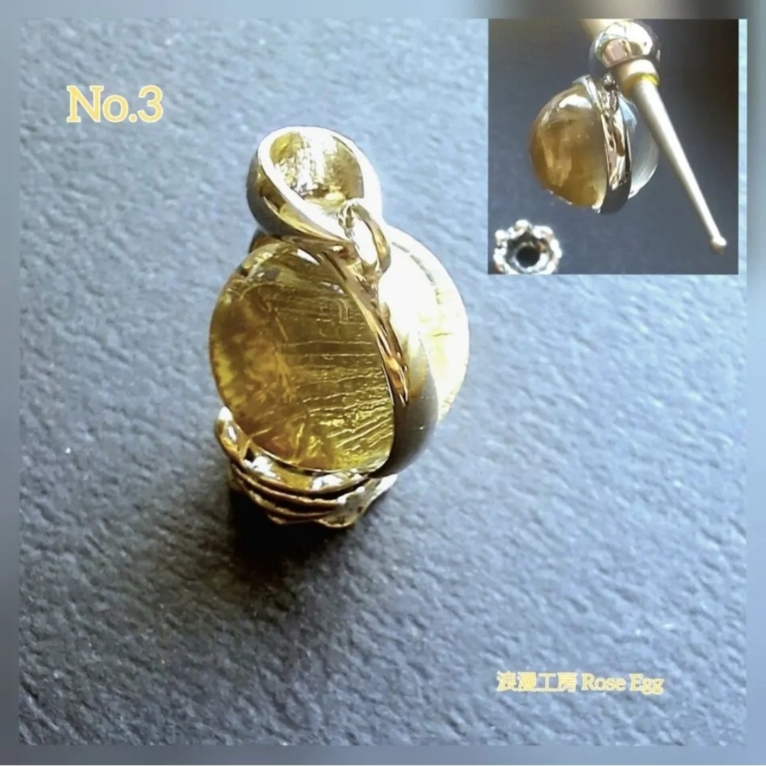 ギベオン メテオライト 隕石 ゴールド ペンダント シルバー925  波動 強力 レディースのアクセサリー(ネックレス)の商品写真