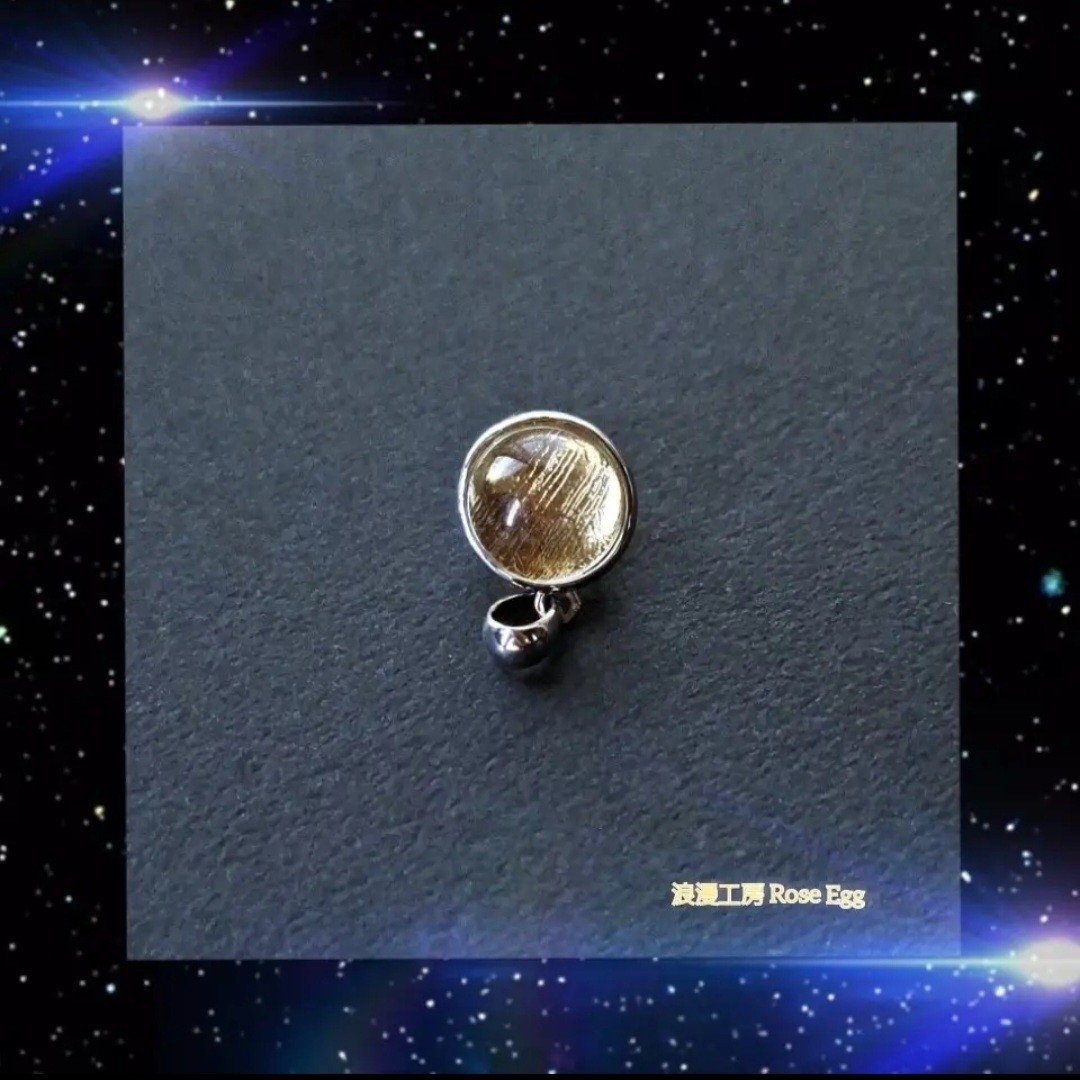 ギベオン メテオライト 隕石 ゴールド ペンダント シルバー925  波動 強力 レディースのアクセサリー(ネックレス)の商品写真