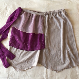 sugar scampハーフティアードスカート チュール 紫 フリーサイズ(ひざ丈スカート)
